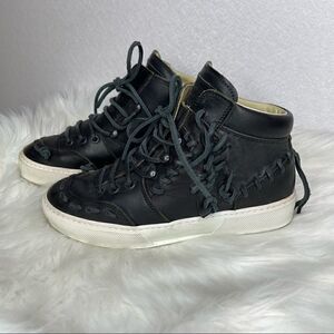 Maison Martin Margiela High Top Leather Lace Up Sneakers 36.5